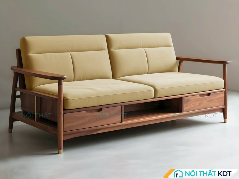 Mẫu sofa văng gỗ S470 tại Nội thất KDT