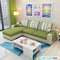 Ghe sofa goc L boc ni nho gon S23 4
