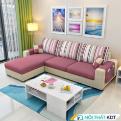 Ghe sofa goc L boc ni nho gon S23 7