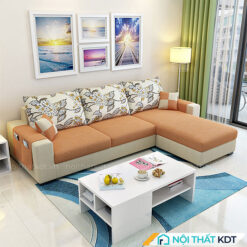 Ghe sofa goc L boc ni nho gon S23 8