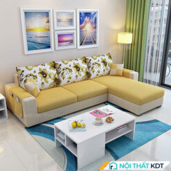 Ghe sofa goc L boc ni nho gon S23 9