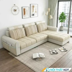 Sofa ni goc L 2m5 phong khach S37 L3 mau kem