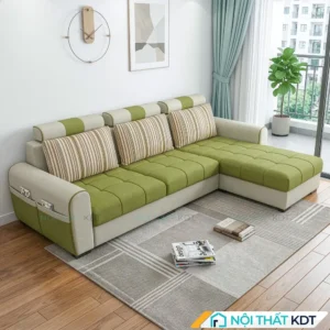 Bộ ghế sofa nỉ góc chữ L cho phòng khách S37