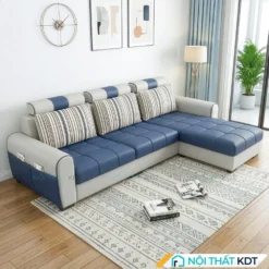 Sofa ni goc L 2m5 phong khach S37 L3 mau xanh lam