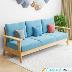 Bộ ghế sofa văng gỗ sồi 3 chỗ kiểu tối giản S176