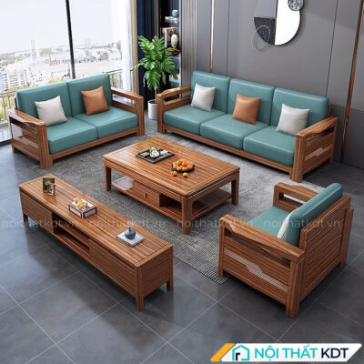 Bo sofa go soi hien dai cho phong khach S382 1
