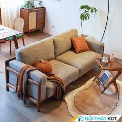 Ghế sofa văng gỗ đệm nỉ hiện đại S263