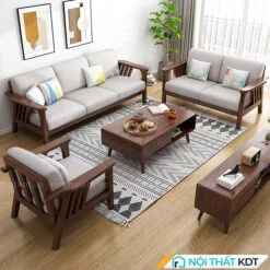Bộ 3 sofa gỗ nan chéo S260