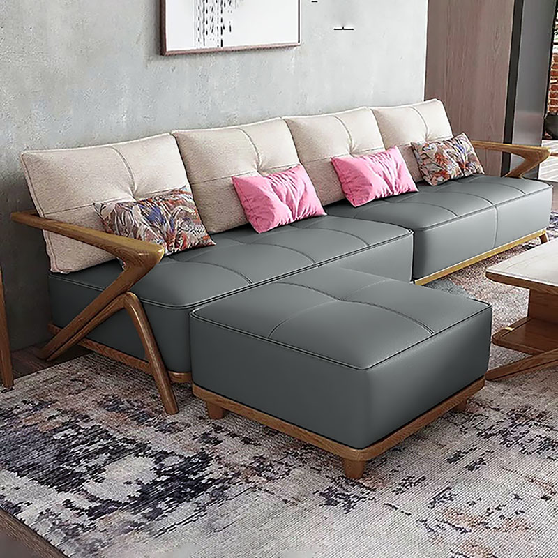 Bộ ghế sofa văng da đơn giản s319