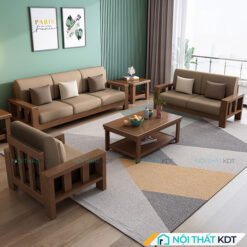 Bo 3 ghe sofa go soi 1 2 3 phong cach Nhat S300 12