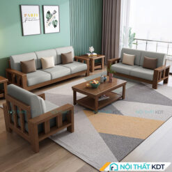 Bo 3 ghe sofa go soi 1 2 3 phong cach Nhat S300 13