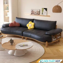 Ghế sofa gỗ da dễ thương S363