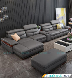Sofa da goc L sang trong S164 11