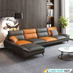 Sofa da kết hợp 2 màu S198
