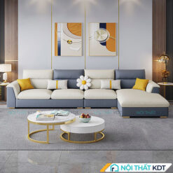Sofa nỉ góc L kết hợp 2 màu S403
