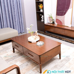 Bàn trà gỗ tự nhiên chân cao B43