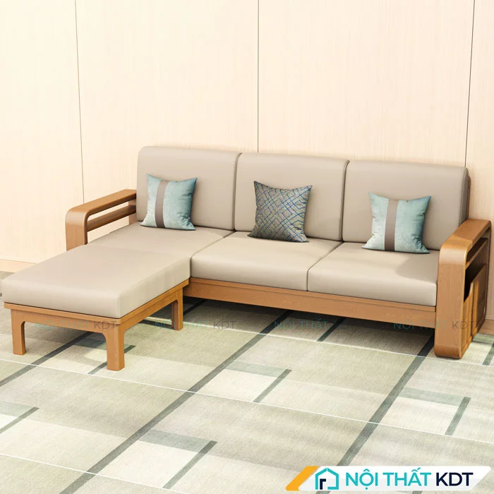 Mẫu sofa gỗ 3 chỗ ngồi đơn giản chắc chắn S173-L3