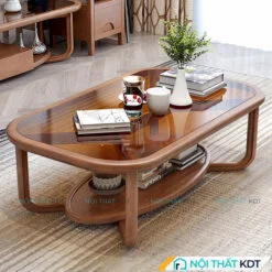 Bàn trà gỗ sồi bo góc B104