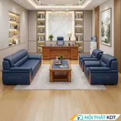 Bộ 3 ghế sofa phòng giám đốc S525 bọc da
