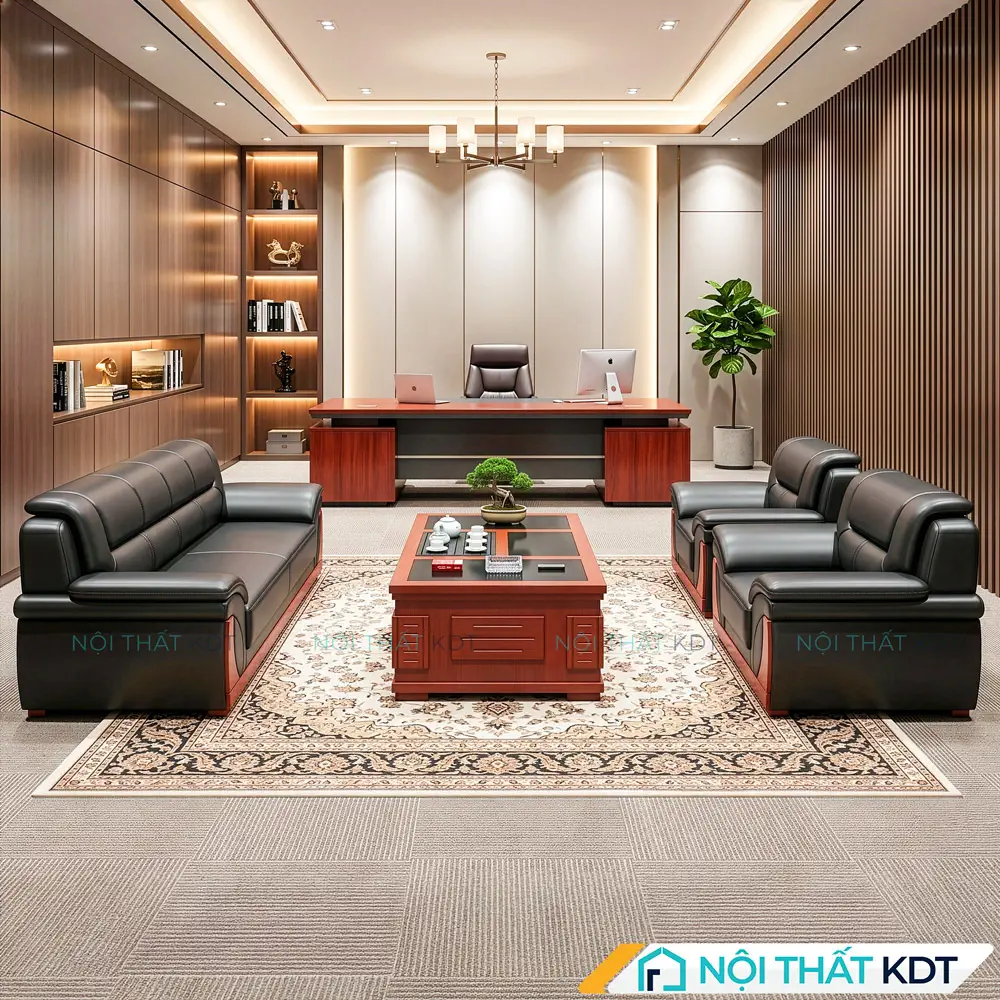 Bộ 3 ghế sofa xếp song song đối diện