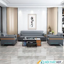 Sofa bọc da tiếp khách văn phòng nhỏ gọn S665