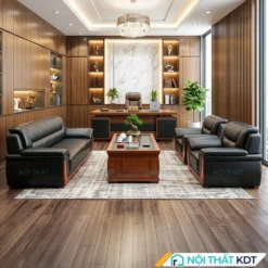 Thiết kế da kết hợp gỗ hài hòa