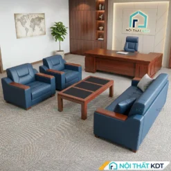 Bộ sofa văn phòng hiện đại S661 màu xanh dương