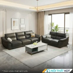 Bo 2 sofa vang da goc phong cach Chau Au S225 result
