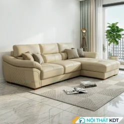 Ghe sofa da goc L phong cach Chau Au S225 L3 mau kem result