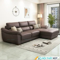 Bộ sofa da góc L phong cách châu Âu êm ái, sang trọng S225