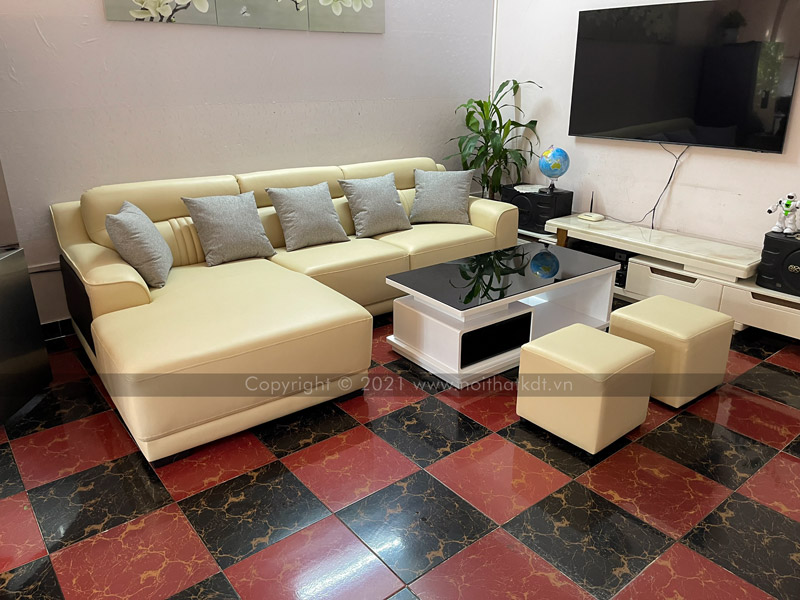 Hình ảnh feedback ghế sofa S212 màu trắngem từ khách hàng
