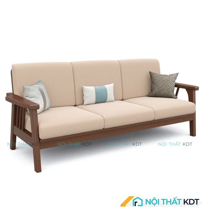 Ghế Sofa Văng Gỗ Tay Vịn Nhỏ Gọn S260V be
