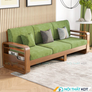 Sofa văng gỗ tự nhiên đệm nỉ S178-V3