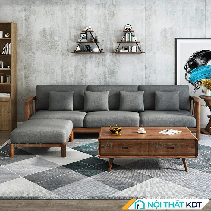 Mẫu sofa gỗ phòng khách 3 chỗ ngồi S171-L3