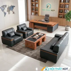 Bộ 3 ghế sofa văn phòng bọc da S451