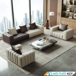 Bộ 3 sofa da Minotti sang trọng S217