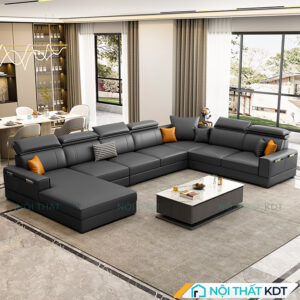 Ghế sofa xếp chữ U bọc da S166-U