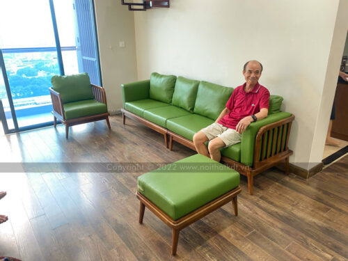 Sofa gỗ tựa quây S267-L3 photo review