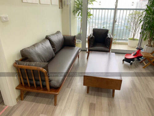 Sofa gỗ tựa quây S267-L3 photo review