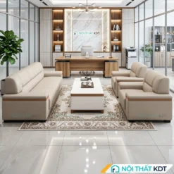 Sa lông màu kem tiếp khách công ty S451