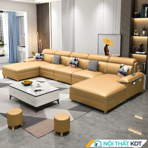 Sofa chu U boc da S36 U 2