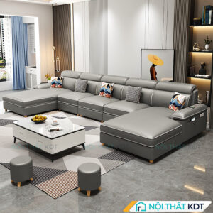 Sofa chữ U bọc da S36-U