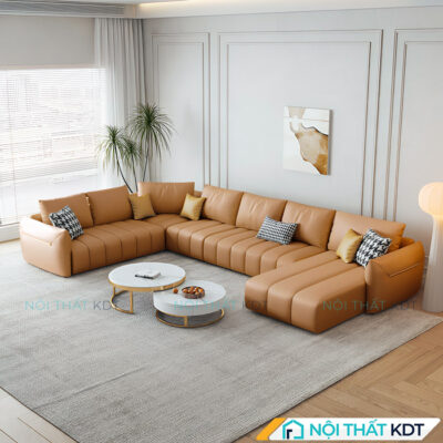 Sofa da chu U tre trung S218 U 1