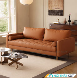 Sofa da kiểu Bắc Âu nhỏ gọn S119