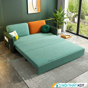 Sofa giường kết hợp da và nỉ S12