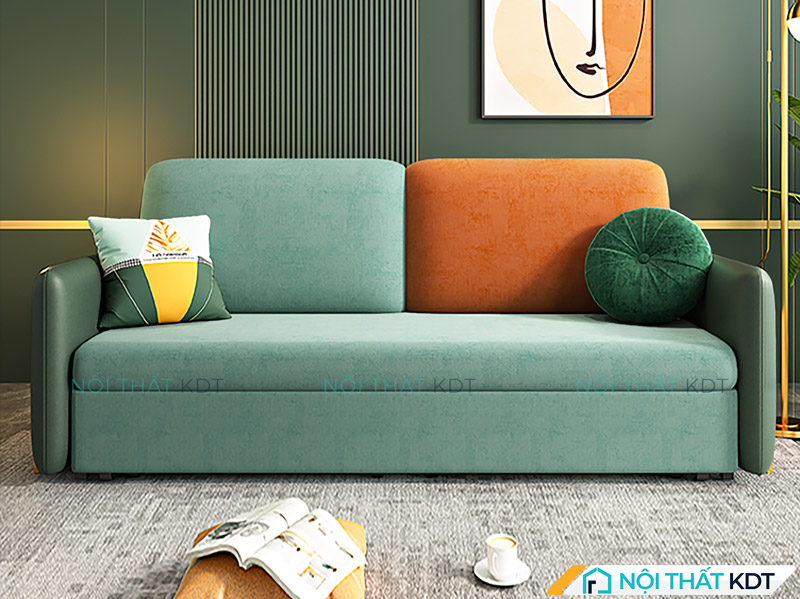 Sofa giuong ket hop da va ni S12 4