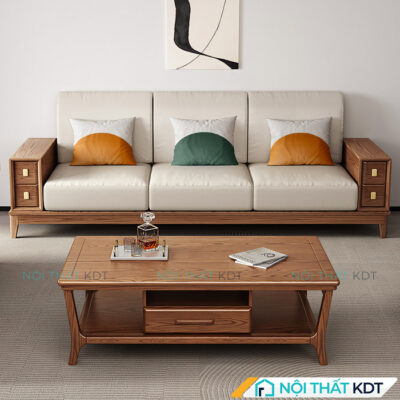Sofa go co ngan keo trong tay vin S463 V3