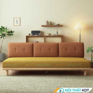 Sofa gỗ không tay vịn 3 tựa S196