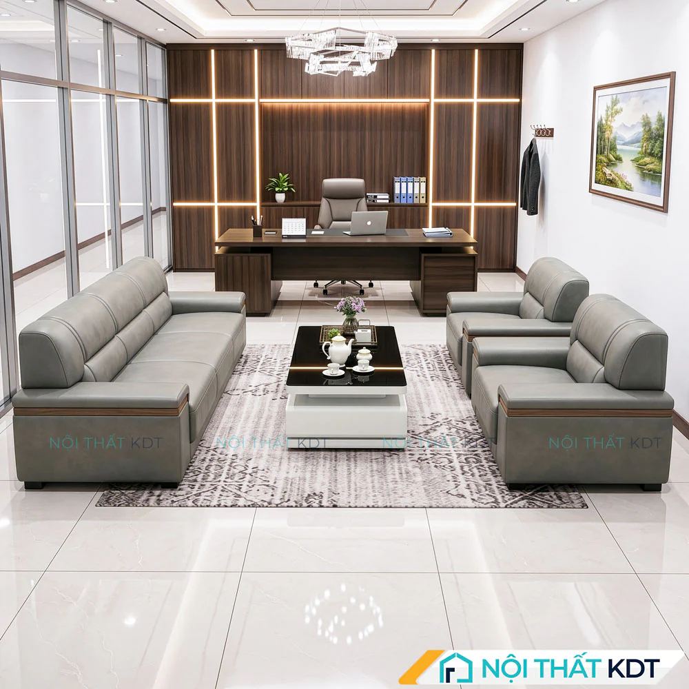 Sofa văn phòng màu ghi loang S451