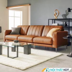 Sofa văng bọc da đơn giản S126